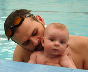 baby swimming at 20 weeks old